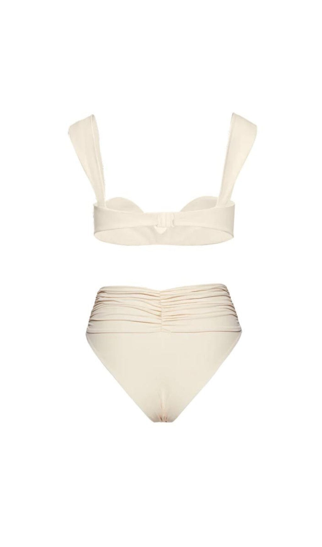 Bryony Rose Embellished Bikini Suit In Ivory