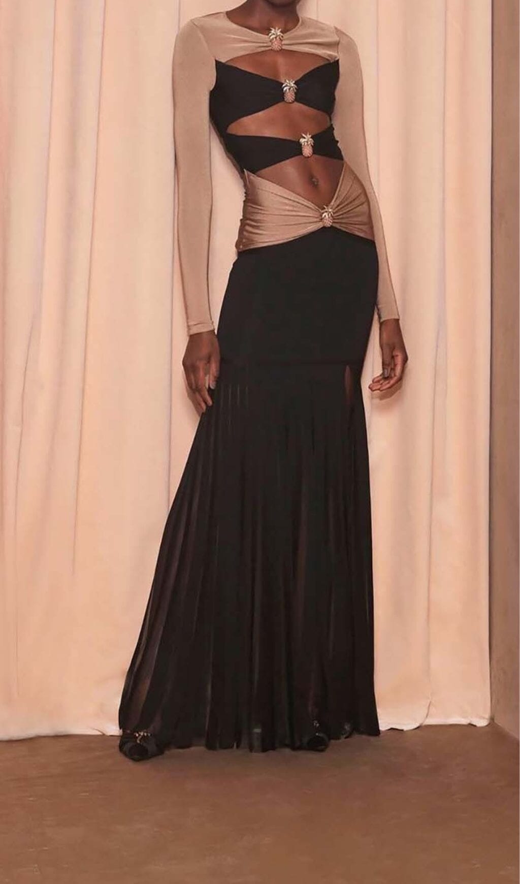 Braya Embellished Cutout Maxi Dress