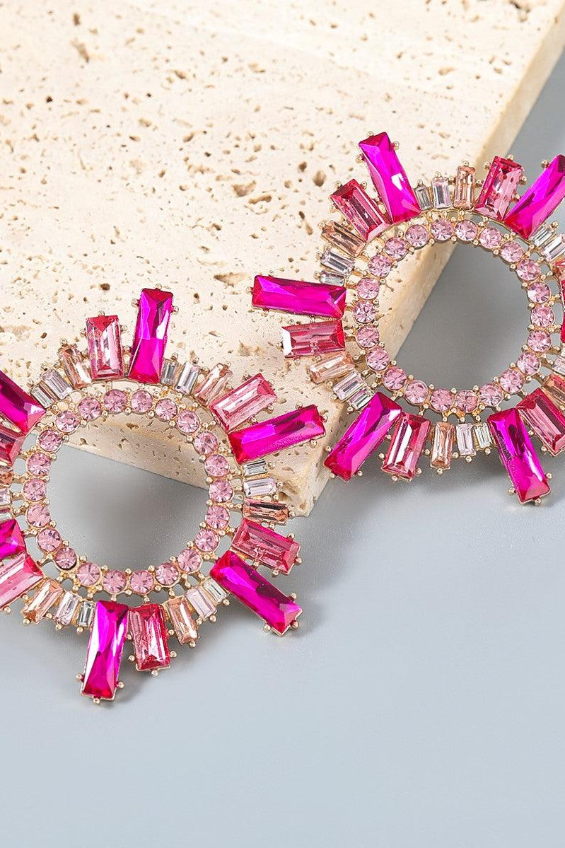 Athena Crystal Hoop Earrings