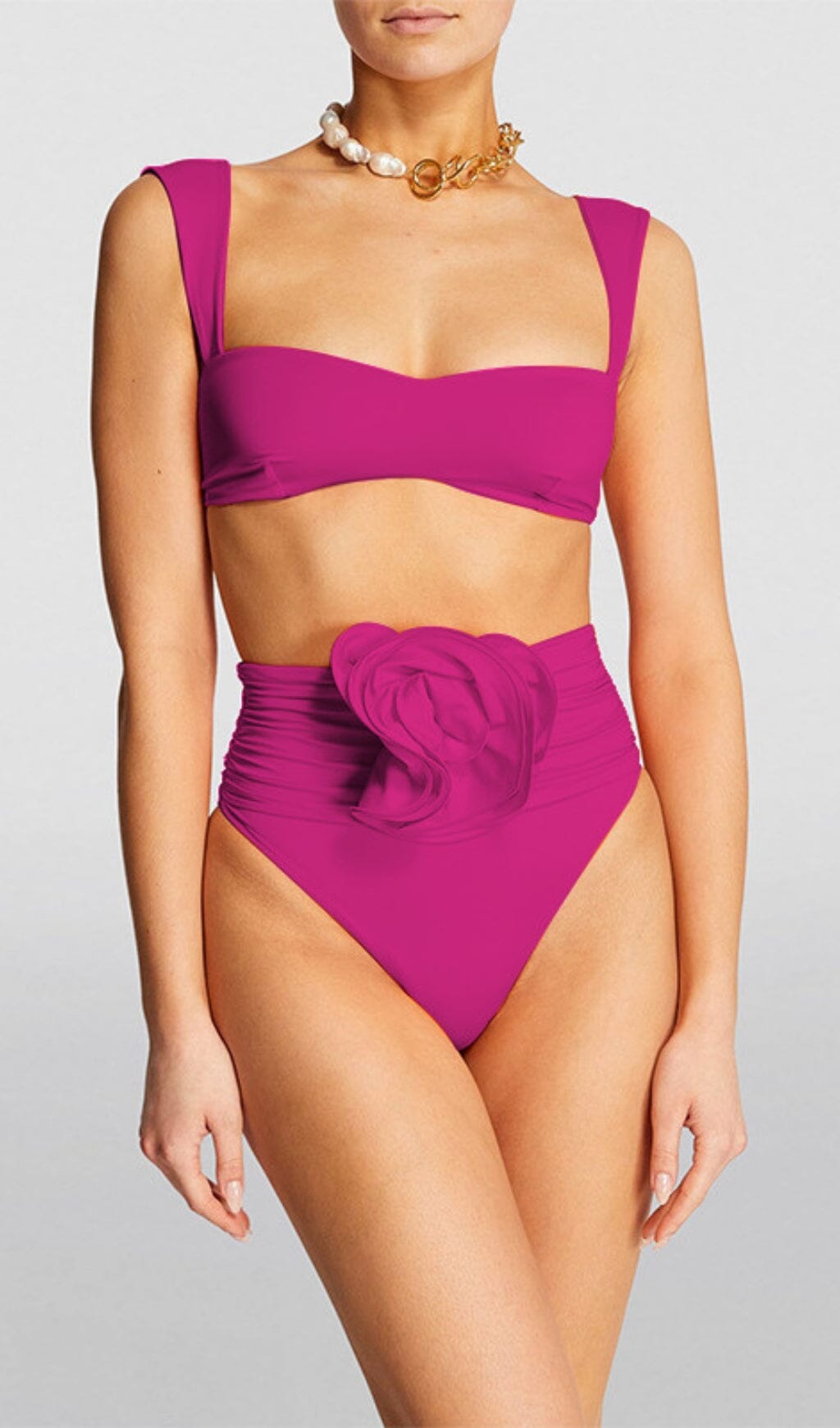 Bryony Rose Embellished Bikini Suit In Pink