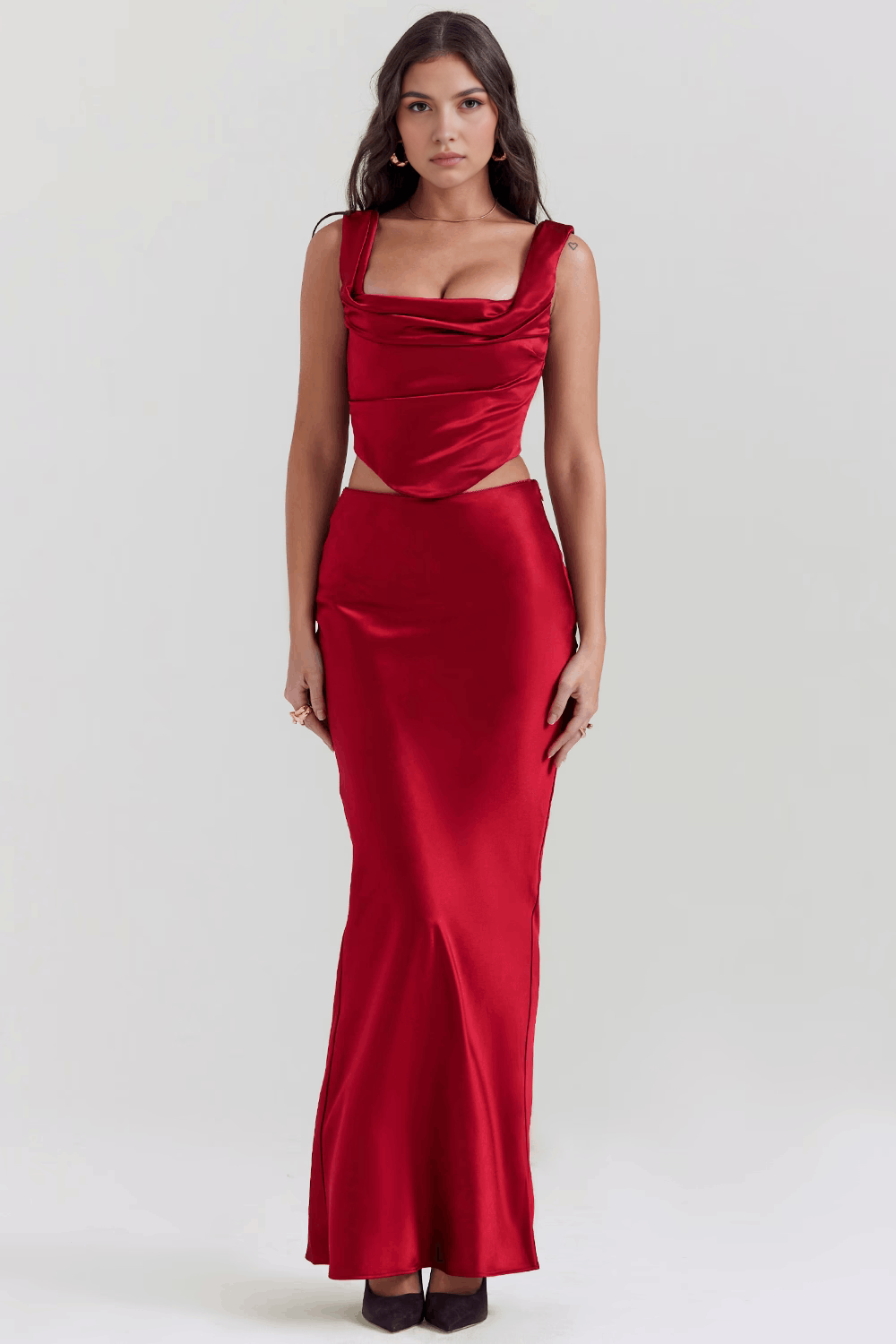 Desert Rose Satin Dress