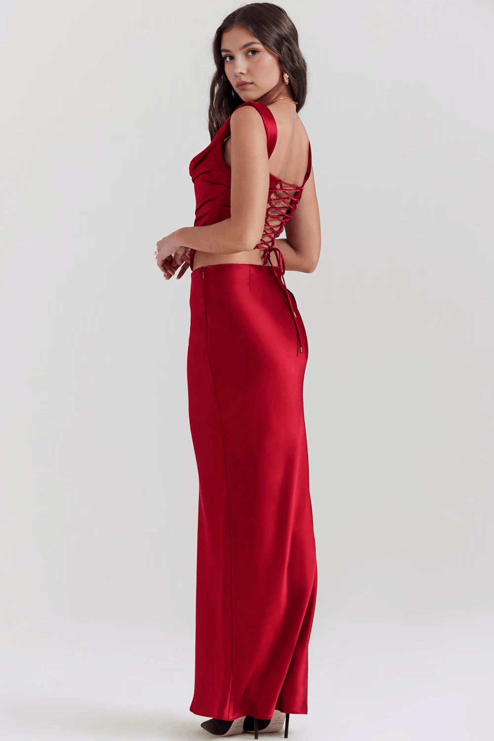 Desert Rose Satin Dress