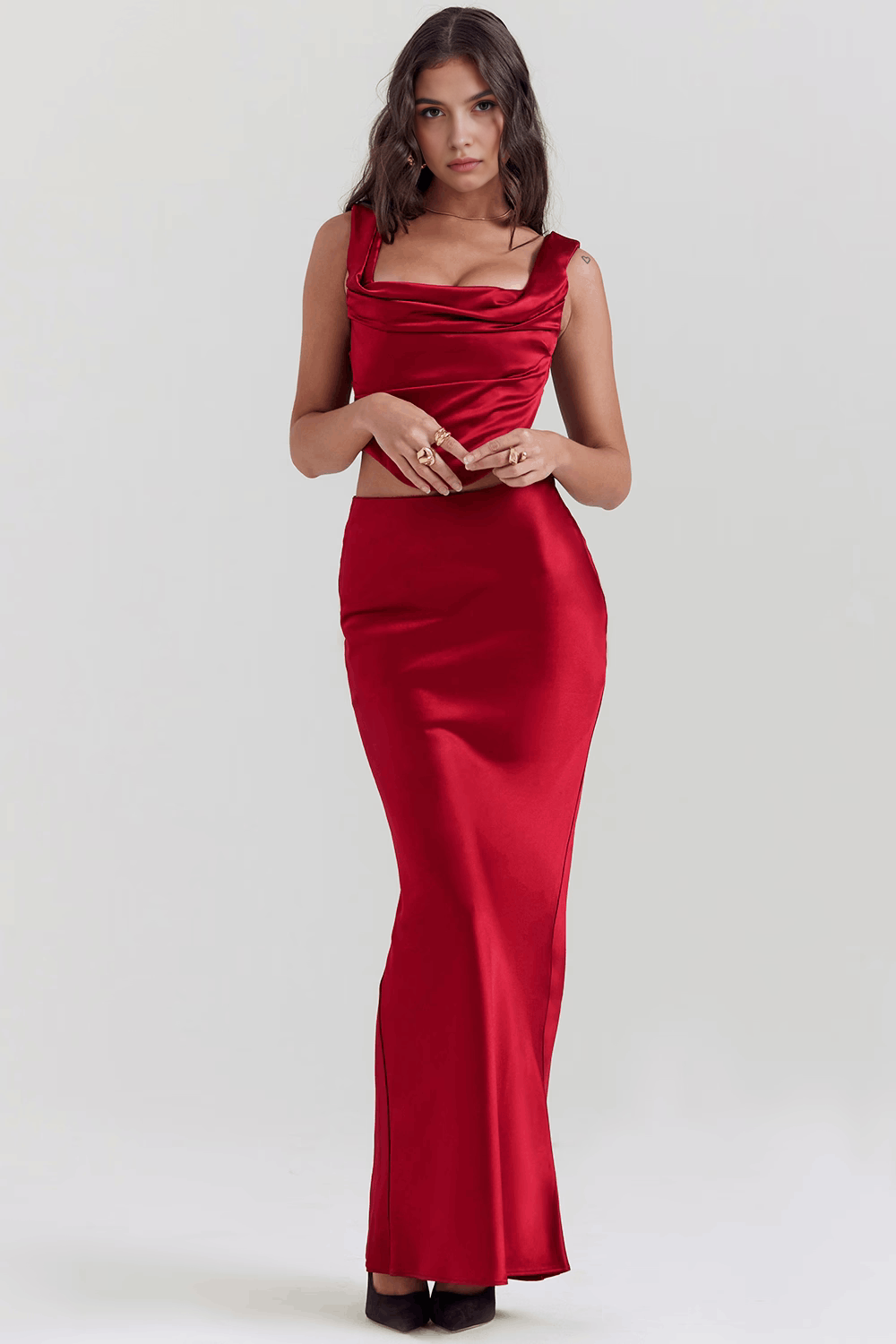 Desert Rose Satin Dress