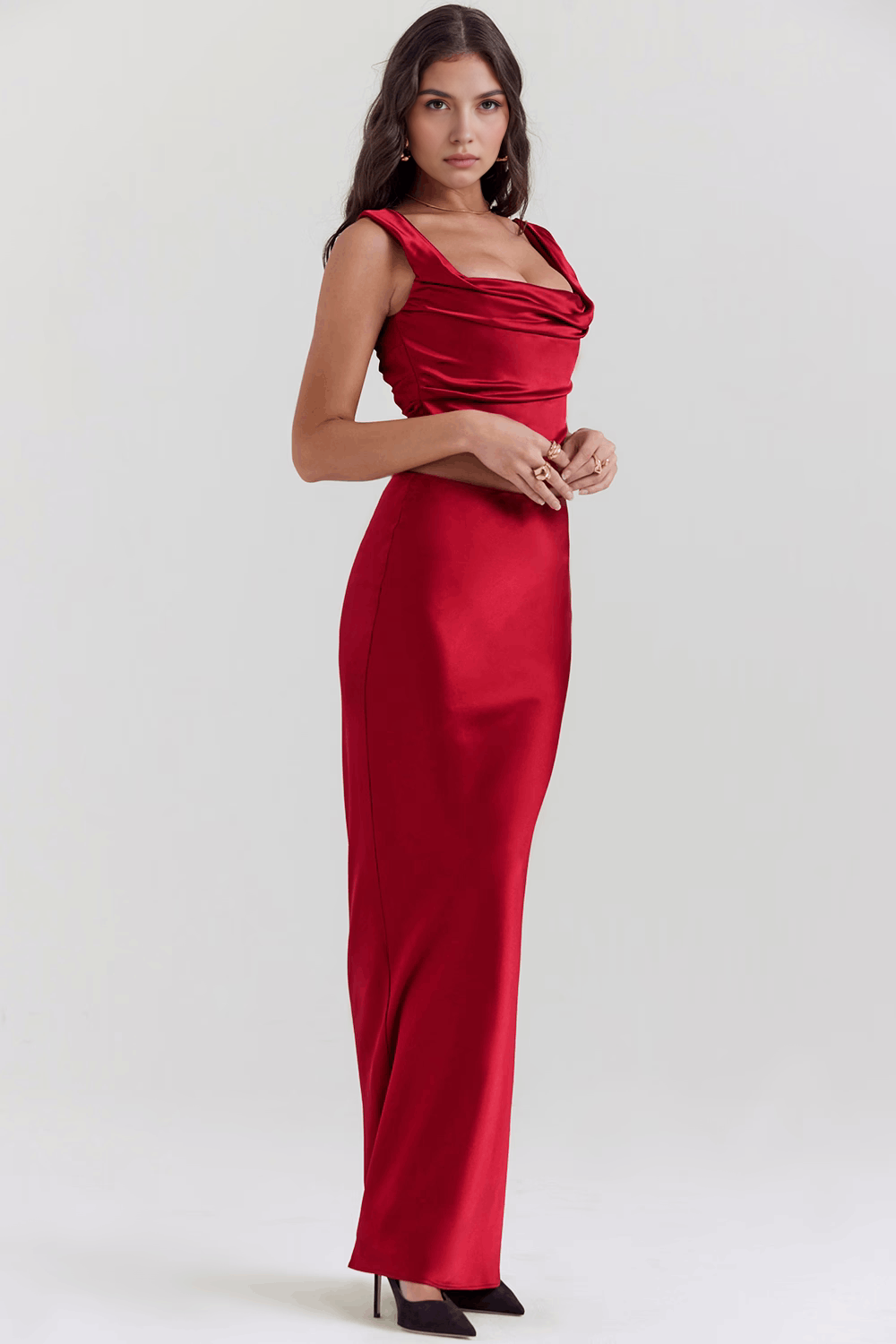 Desert Rose Satin Dress