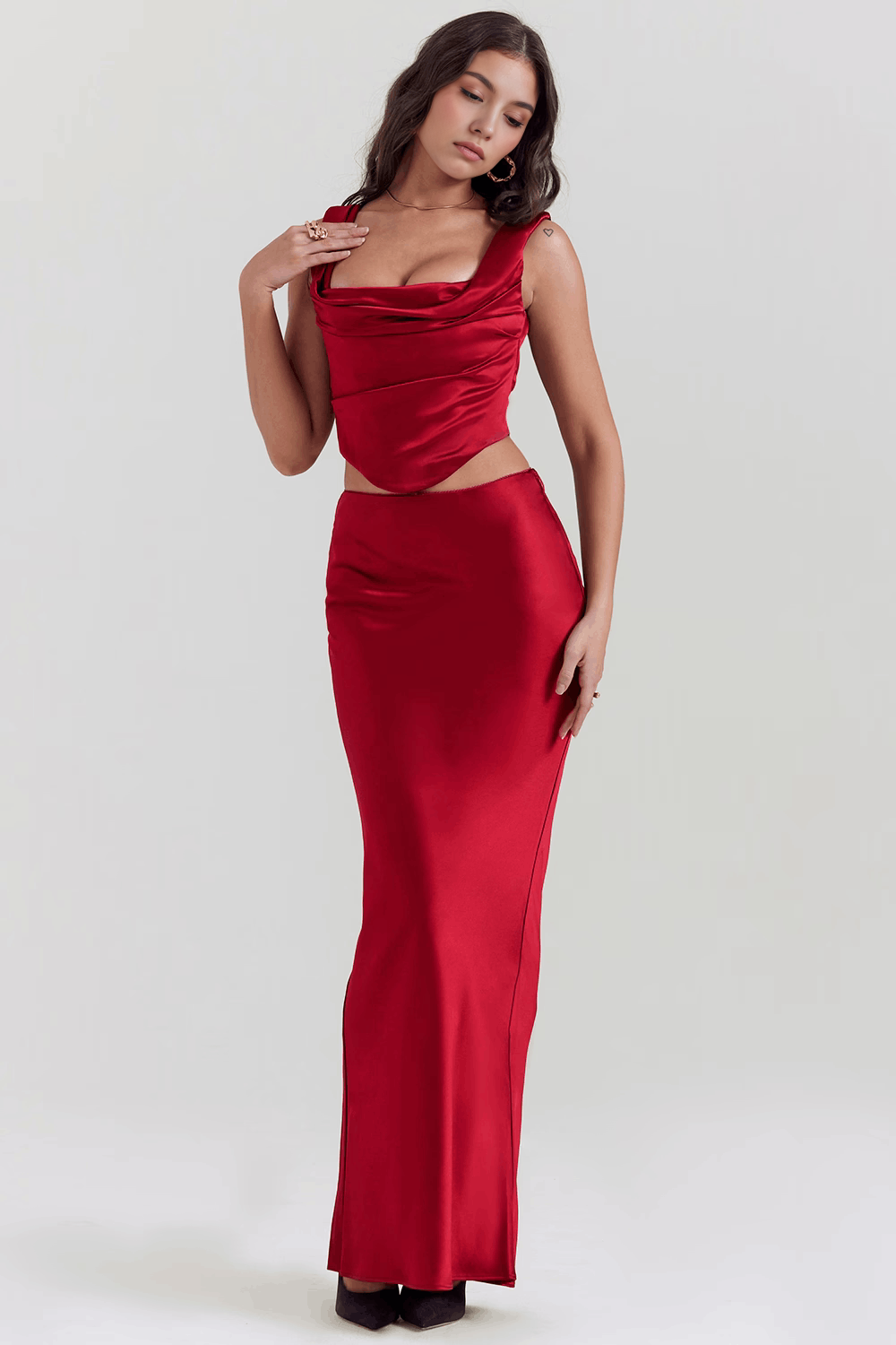 Desert Rose Satin Dress