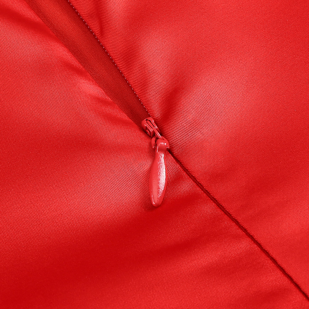 Thekla Halter Pleats Satin Maxi Dress In Red