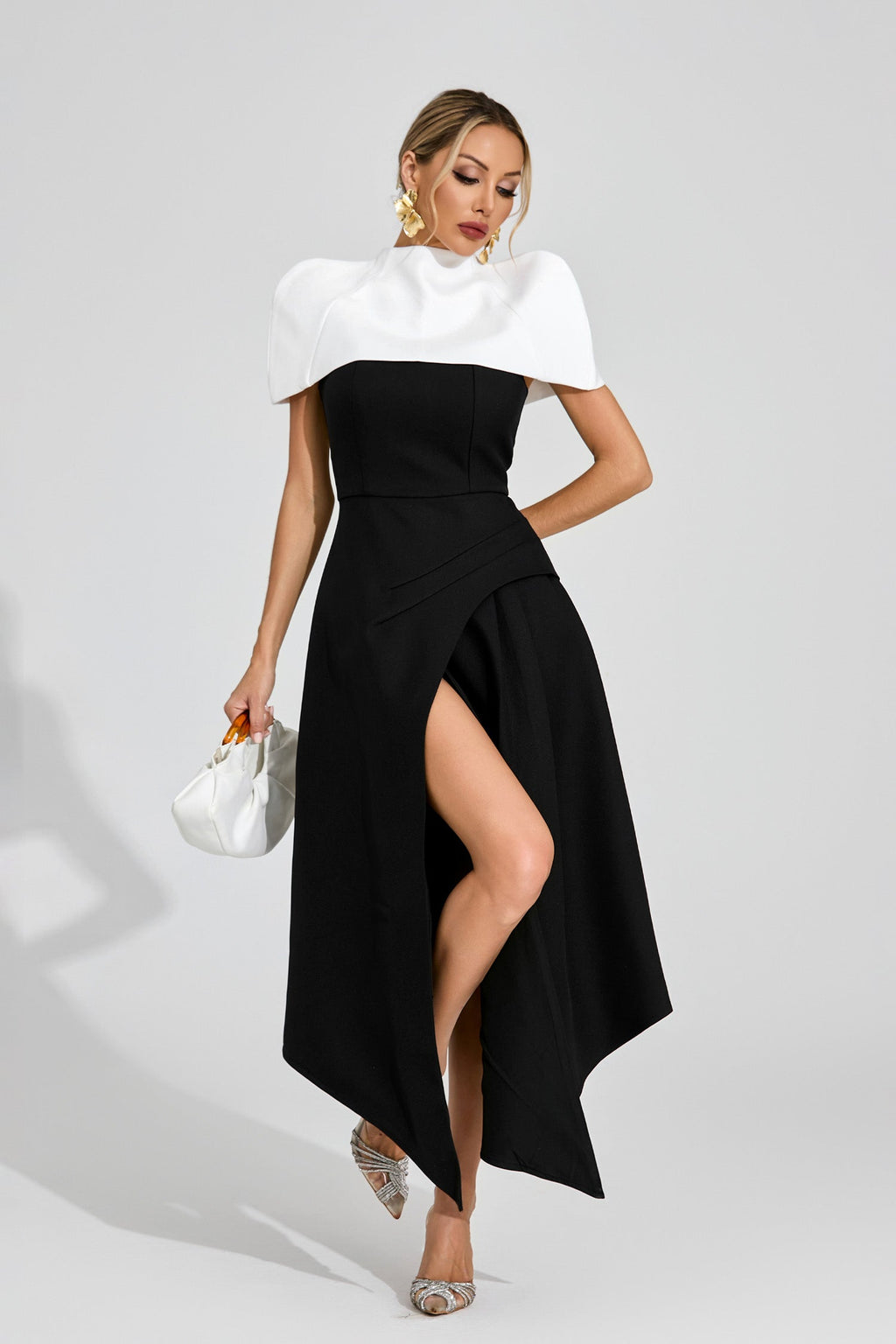 Dorvak Slip Maxi Dress In Black