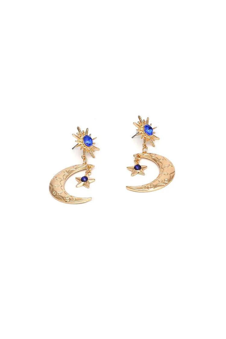 Amyas Crystal Moon Earrings