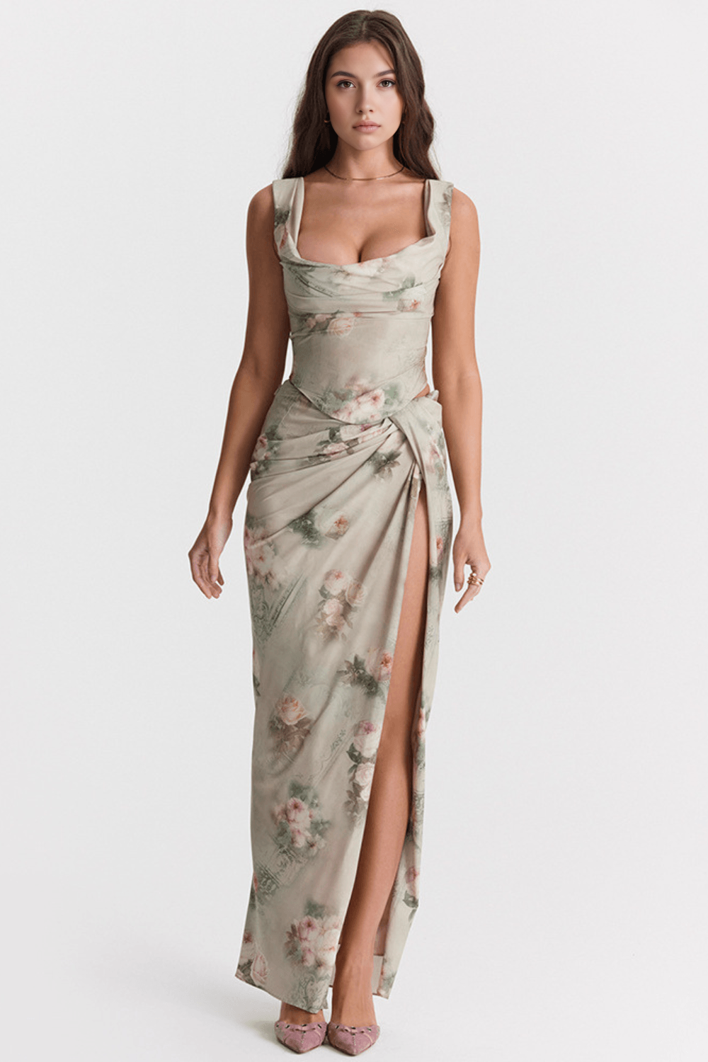 Desert Rose Satin Dress